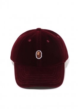 Бордовая кепка Bape One Point Panel Cap - KA1113