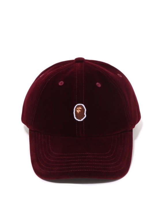 Бордовая кепка Bape One Point Panel Cap