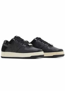 A Bathing Ape Bapesta Low Suede Heel Black - KA1114 A Bathing Ape Bapesta Low Suede Heel Black - KA1114