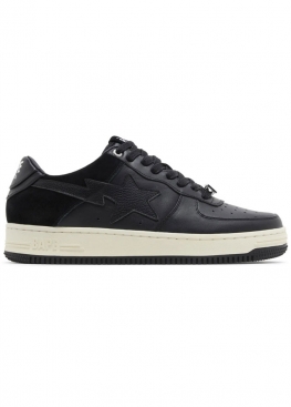 A Bathing Ape Bapesta Low Suede Heel Black - KA1114 A Bathing Ape Bapesta Low Suede Heel Black - KA1114