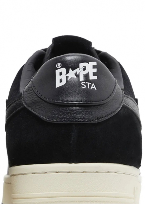 Чорні кросівки A Bathing Ape Bapesta Low Suede Heel Color Black