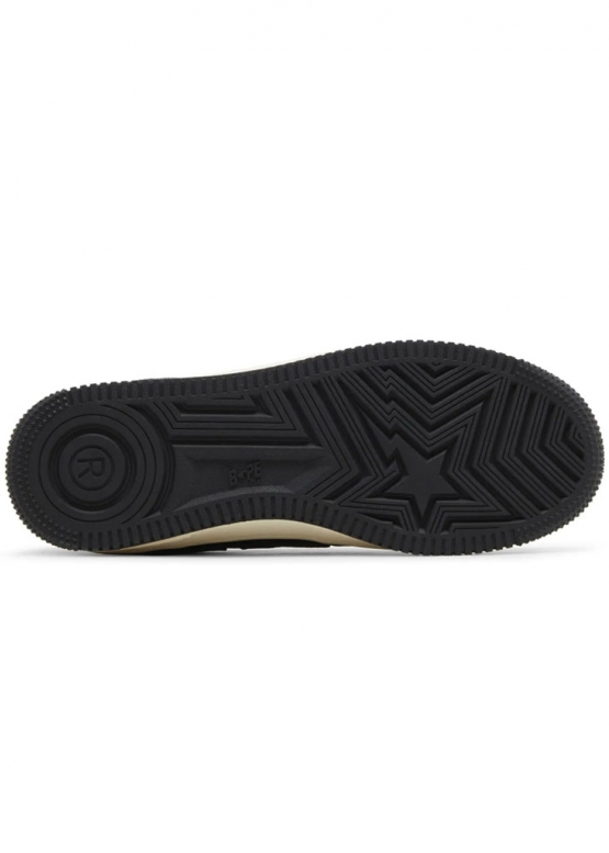A Bathing Ape Bapesta Low Suede Heel Color Black