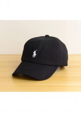 Чорна кепка Ralph Lauren Polo Black Baseball Cap Unisex - KL1114