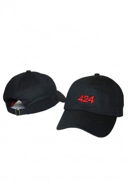 Чорна кепка 424 Black Baseball Cap Unisex - KW1111