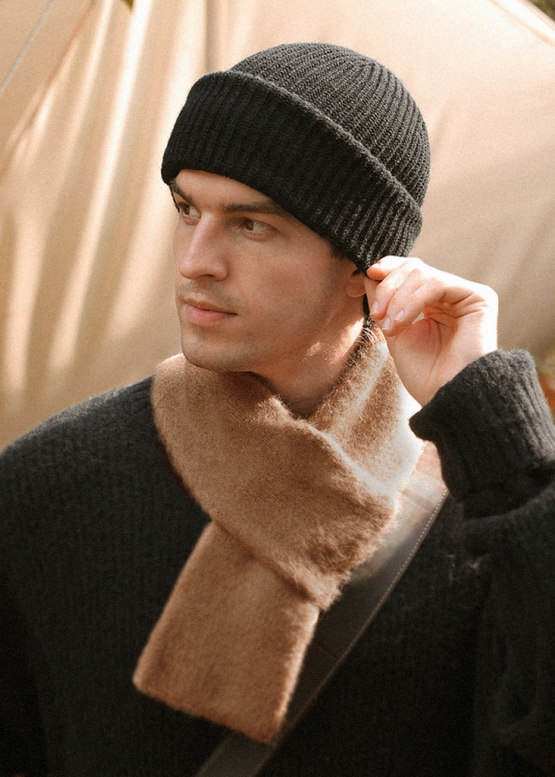 Black 2-in-1 balaclava hat Unisex