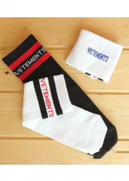 Шкарпетки Vetements White Black Socks Unisex - NV1111