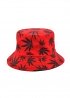 Червона панама Red With Black Leaves Bucket Hat Unisex - PF1118