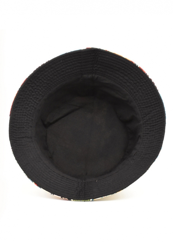 Біла панама Color White With Black Leaves Bucket Hat Unisex