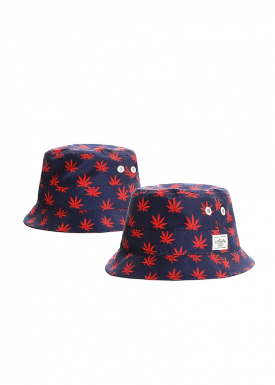 Синяя панама Cayler & Sons Color Blue With Red Leaves Bucket Hat Unisex