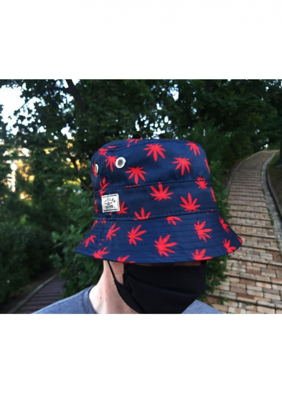 Cayler & Sons Color Blue With Red Leaves Bucket Hat Unisex