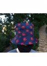 Cayler & Sons Color Blue With Red Leaves Bucket Hat Unisex
