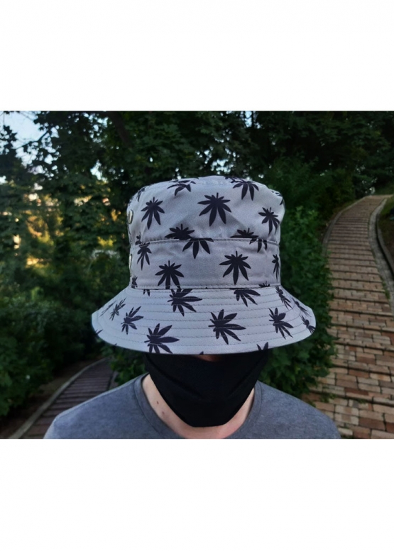 Сіра панама Cayler & Sons Color Grey With Black Leaves Bucket Hat Unisex