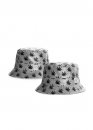 Cayler & Sons Color Grey With Black Leaves Bucket Hat Unisex