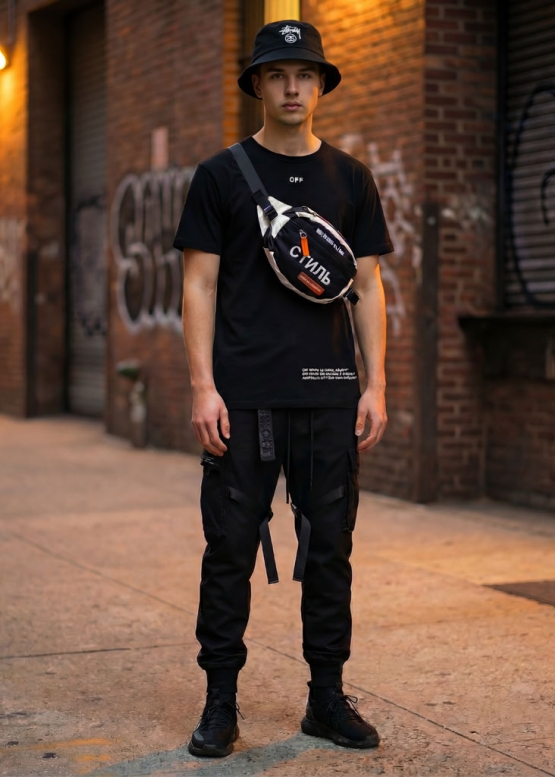 Чорний ремінь Off-white Color Black Industrial Belt