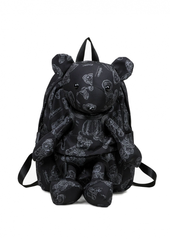 Backpack with teddy bear Color Black