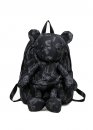 Чорний рюкзак з плюшевим ведмедиком Backpack Color Black