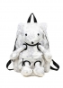 Білий рюкзак з плюшевим ведмедиком Backpack White - RB1112