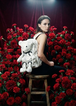 Backpack with teddy bear White - RB1112