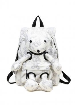 Backpack with teddy bear White - RB1112