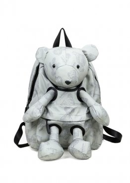 Backpack with teddy bear Grey - RB1113
