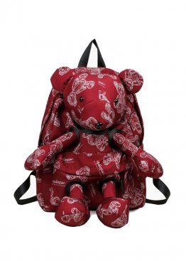 Backpack with teddy bear Red - RB1114
