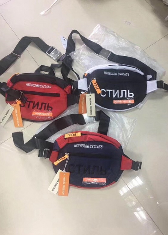 Heron Preston Стиль Color White Black Waist Bag