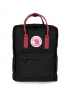 Чорний рюкзак Fjällräven Kånken Classic Black Burgundy Backpack - RK1112