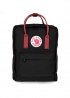 Чорний рюкзак Fjällräven Kånken Classic Black Burgundy Backpack - RK1112