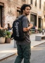 Чорний рюкзак Supreme Backpack Color Black