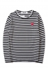 Comme des Garcons Play Striped Red Heart Longsleeve Unisex - SC1111