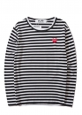 Смугастий лонгслів Comme des Garcons Play Striped Red Heart Longsleeve Unisex