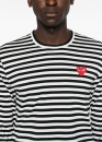 Смугастий лонгслів Comme des Garcons Play Striped Red Heart Longsleeve Unisex