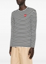 Смугастий лонгслів Comme des Garcons Play Striped Red Heart Longsleeve Unisex