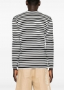 Смугастий лонгслів Comme des Garcons Play Striped Red Heart Longsleeve Unisex