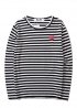 Смугастий лонгслів Comme des Garcons Play Striped Red Heart Longsleeve Unisex - SC1111