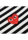Comme des Garcons Play Striped Red Heart Longsleeve Unisex
