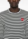 Comme des Garcons Play Striped Red Heart Longsleeve Unisex