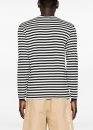 Comme des Garcons Play Striped Red Heart Longsleeve Unisex