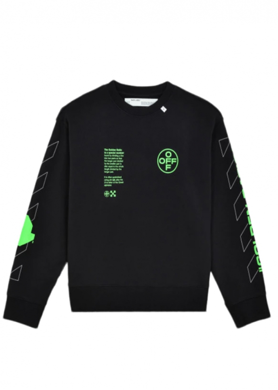 Чёрный топ OFF-WHITE Arch Shapes Incompiuto Color Black/Brilliant Green Top Unisex