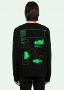 Чёрный топ OFF-WHITE Arch Shapes Incompiuto Color Black/Brilliant Green Top Unisex