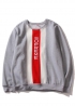 Сірий світшот Supreme Vertical Logo Panel Crewneck Heather Grey Sweatshirt Unisex - SS1114