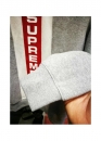 Сірий світшот Supreme Vertical Logo Panel Crewneck Color Heather Grey Sweatshirt Unisex
