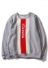 Сірий світшот Supreme Vertical Logo Panel Crewneck Heather Grey Sweatshirt Unisex - SS1114