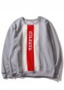 Supreme Vertical Logo Panel Crewneck Color Heather Grey Sweatshirt Unisex