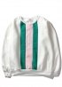 Білий світшот Supreme Vertical Logo Panel Crewneck White Sweatshirt Unisex - SS1115
