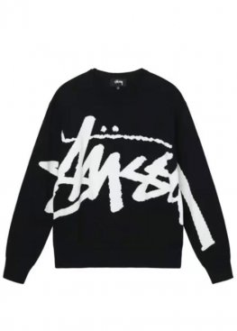 Чёрная толстовка Stüssy Black Sweatshirt Unisex - SU1112