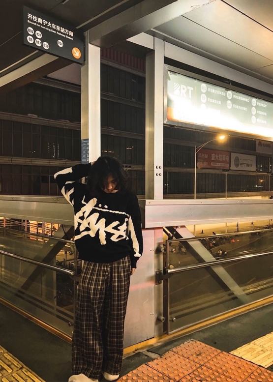 Чёрная толстовка Stüssy Black Sweatshirt Unisex