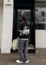 Чёрная толстовка Stüssy Black Sweatshirt Unisex