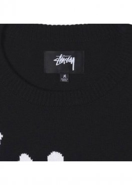 Чёрная толстовка Stüssy Black Sweatshirt Unisex - SU1112