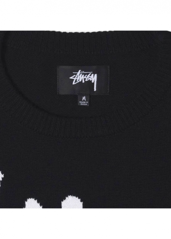 Чёрная толстовка Stüssy Black Sweatshirt Unisex
